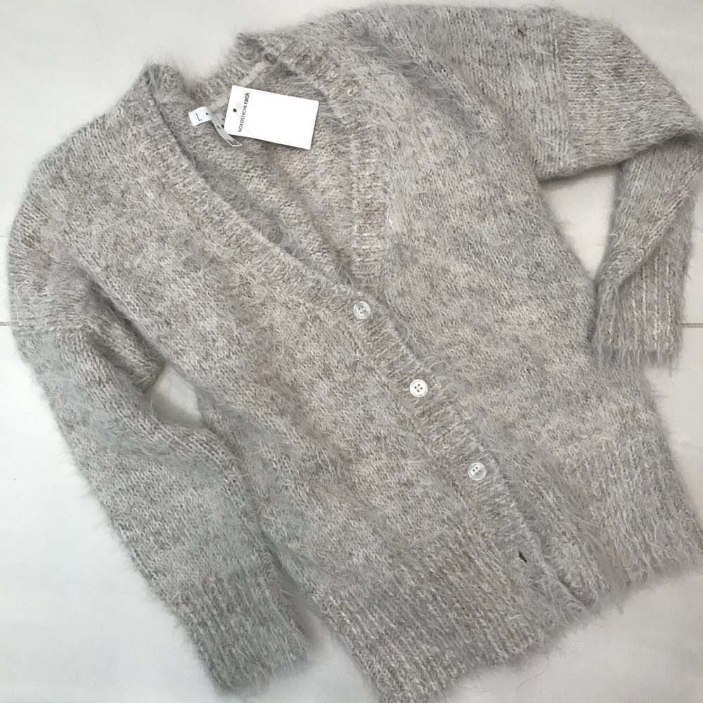 NWT! Leith Fuzzy Cardigan Sweater
